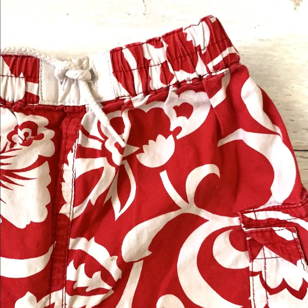 Boys 12m Red Shorts Hawaiian Print Childrens Place Summer Clothes Hawaii